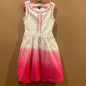 Tommy Hilfiger pink ombré dress with open back. Girls size 8